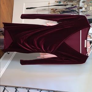 “Speed it up” red velvet Vera & Lucy mini dress